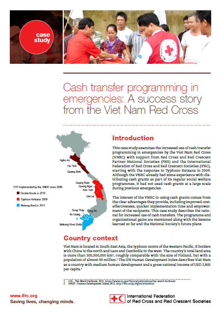 Cash Transfer Programming In Emergencies A Success Story From The Viet