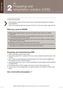 Tool 2 - Preparing oral rehydration solution (ORS) - ECV Action Tools