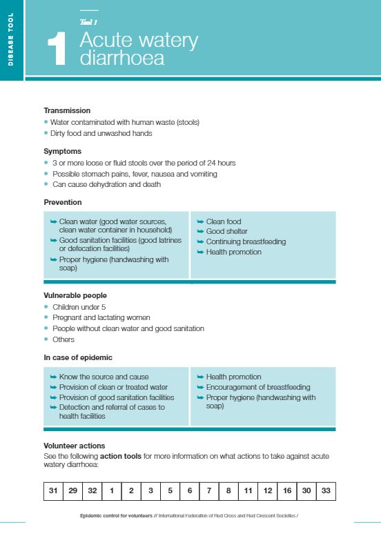 1. Acute Watery Diarrhoea – ECV Disease Tools | Resilience Library