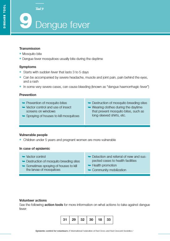 9. Dengue Fever – ECV Disease Tools | Resilience Library