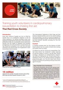 Case study: Training youth volunteers in cardiopulmonary resuscitation & choking first aid - First Aid (FA)